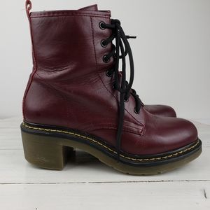 463 SAFIYA Heel ankle booties burgundy lace up 37